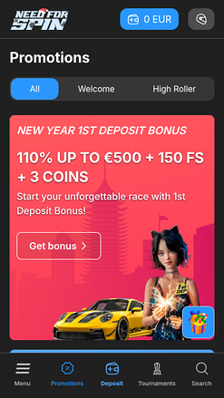 Need for Spin Casino Mobile Promotions