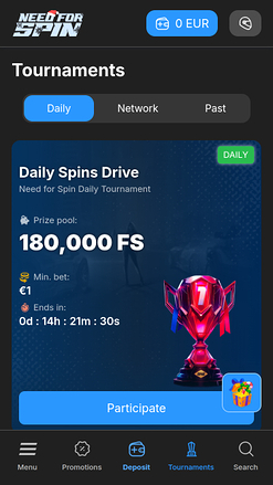 Need for Spin Casino Mobile Tournaments