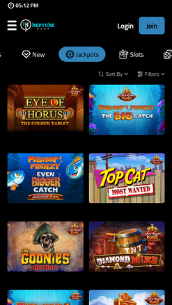 Neptune Play Casino Mobile Jackpot