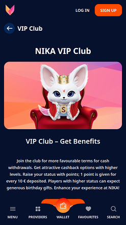 Nika Casino Live Vip Mobile