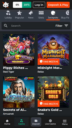 Ninja Casino Mobile Jackpot