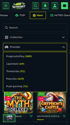 Nitrobet Casino Mobile Game Developers