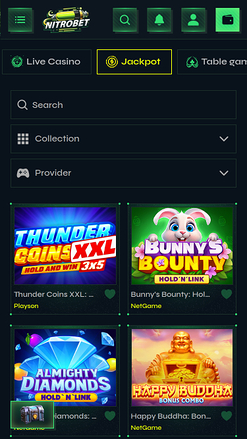 Nitrobet Casino Mobile Jackpot