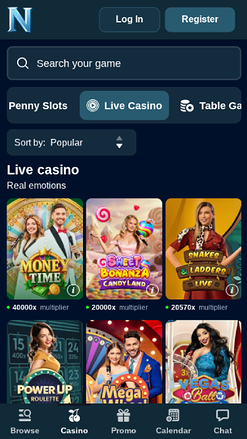 Live Dealer screenshot of Norsewin Casino for Mobile