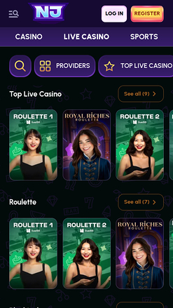 NovaJackpot Casino Mobile Live Dealer