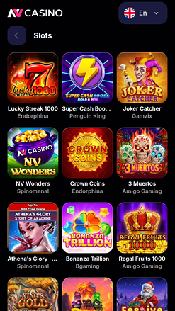 NV Casino Mobile Games
