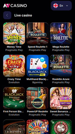 NV Casino Mobile Live Dealer