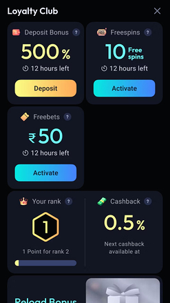 Odds96 Casino Mobile Promotions