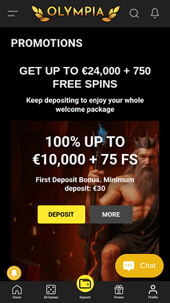 Olympia Casino Mobile Promotions