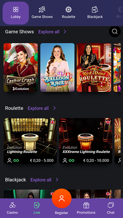 One Casino Mobile Live Dealer