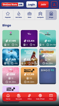 Online Slots UK Mobile Bingo