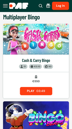 Paf Casino Mobile Bingo