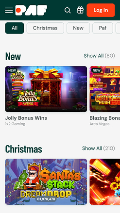 Paf Casino Mobile Games