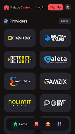 Palace Casino Mobile Game Developers