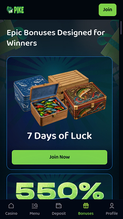 Pike Casino Mobile Promotions