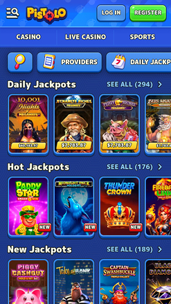 Pistolo Casino Mobile Jackpot