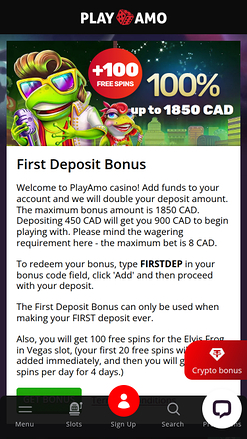 Playamo Casino Mobile Promotions