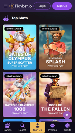 Playbet.io Casino Mobile Games