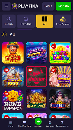 Playfina Casino Mobile Games