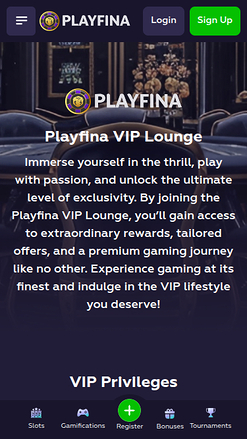 Playfina Casino Mobile VIP Program