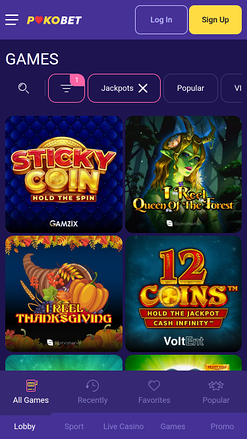 PokoBet Casino Mobile Jackpot