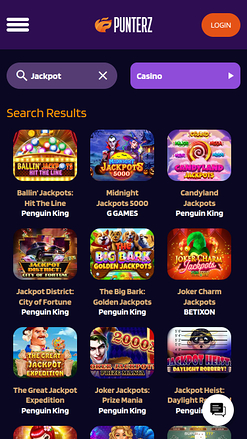 Punterz Casino Mobile Jackpot
