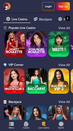 PuppyBet Casino Mobile Live Dealer