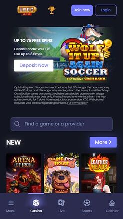 Quid Slots Casino Mobile Homepage