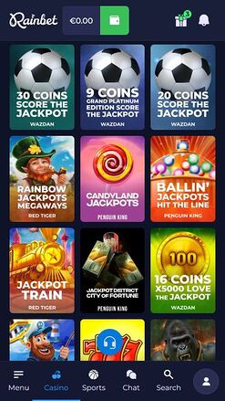 Rainbet Casino Mobile Jackpot