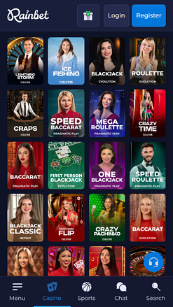 Rainbet Casino Mobile Live Dealer