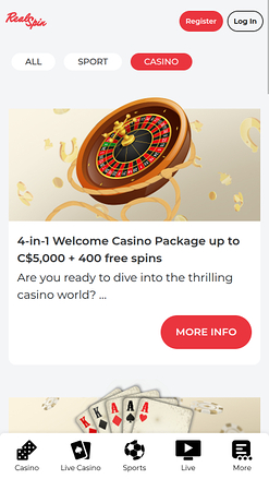 RealSpin Casino Mobile Promotions
