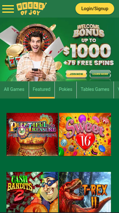 Reels of Joy Homepage Mobile