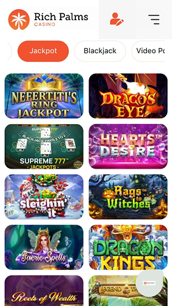 Rich Palms Casino Mobile Jackpot