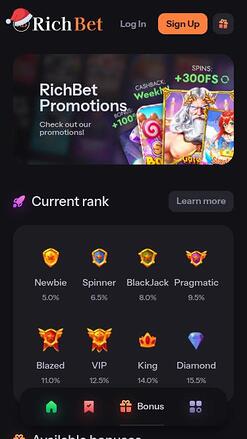 RichBet Casino Promotions Mobile