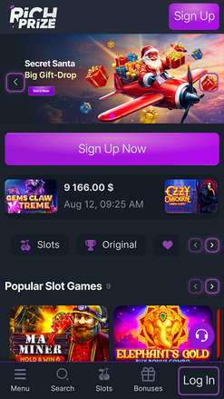RichPrize Casino Mobile Homepage