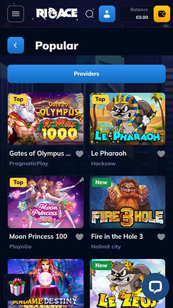 Rioace Casino Mobile Games