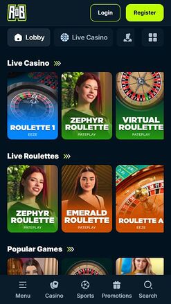Rise of Bets Casino Mobile Live Dealer