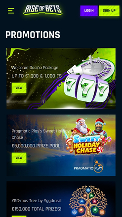 Rise of Bets Casino Mobile Promotions