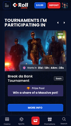 RollCasino Mobile Tournaments
