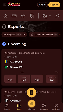 Roman Casino Mobile Esports