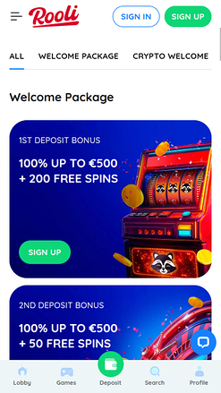 Rooli Casino Mobile Promotions