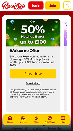 Rose Slots Casino Mobile Promotions