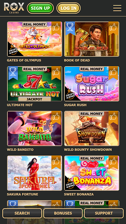 Rox Casino Mobile Games