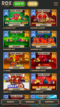Rox Casino Mobile Jackpot
