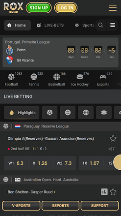 Rox Casino Mobile Sports