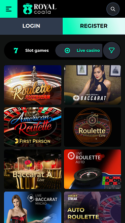 Royal Coala Casino Mobile Live Dealer