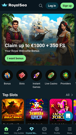 RoyalSea Casino Homepage