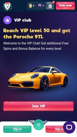 VIP mobile page screenshot of SafeCasino