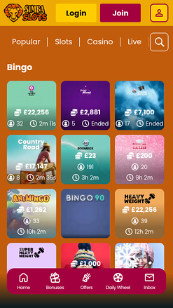 Simba Slots Casino Mobile Bingo