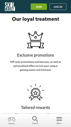 SkolCasino Mobile VIP Program